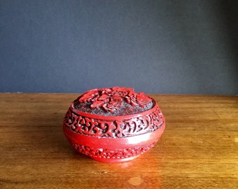 Chinese Cinnabar Lacquered Box
