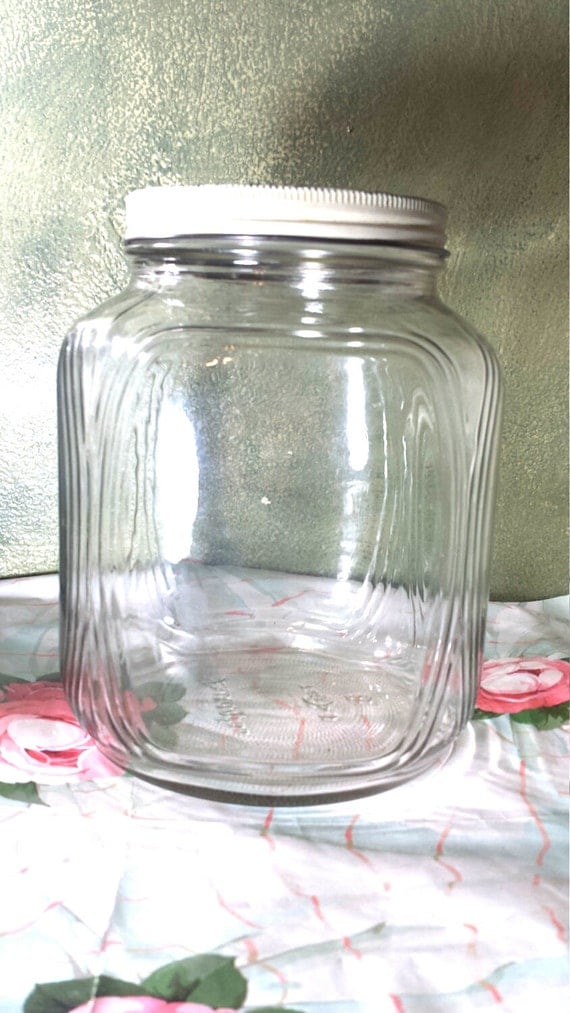 Vintage 1937 Jar Duraglas Large Glass Candy By Deesweetnostalgia