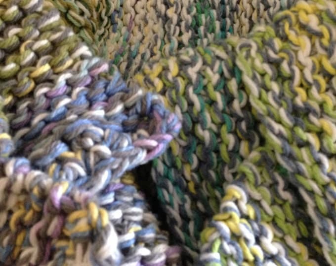 multicolor 100% cotton knit blanket