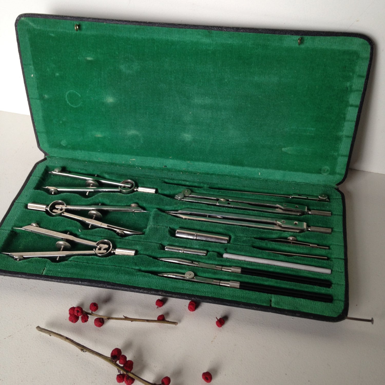 Tower antique drafting engineering tools set made in Germany