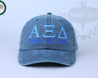 Alpha Xi Delta Sorority Baseball Cap - Custom Color Hat and Embroidery.