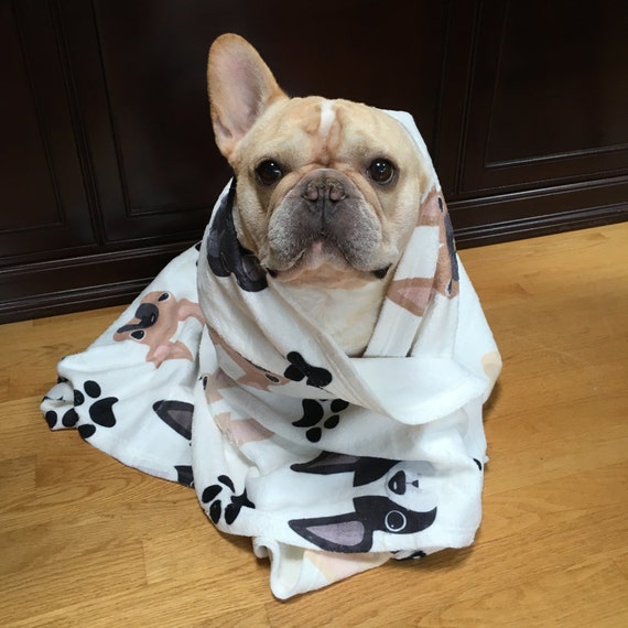 French Bulldog & Friends Fleece Blanket LARGE