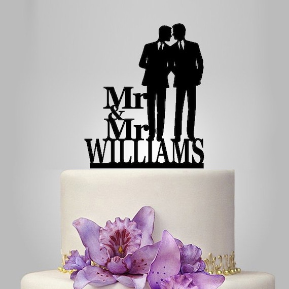 Gay Cake Topper For Wedding Same Sex Mr And Mr By Walldecal76 