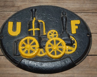 UF Insurance Sign, Vintage Fire Insurance Company Sign, United Firemen's Insurance, Wrought Iron Fire Sign, House Marker Sign