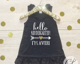 Back to School Dress / Kindergarten Cutie Shirt 1st Day of School Shirt Preschool Tee Pre-K Class Outfit T-Shirt First Personalized 107