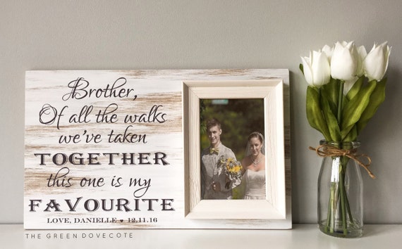 Wedding Gift For BrotherBrother Sister FramePersonalized Wedding ...
