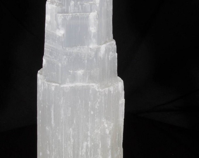 Selenite Skyscraper 6", for Meditation, Crystal Healing, and Reiki
