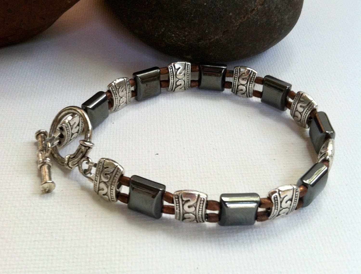 Hematite Bracelet Mens Bracelet Mens beaded bracelet Mens