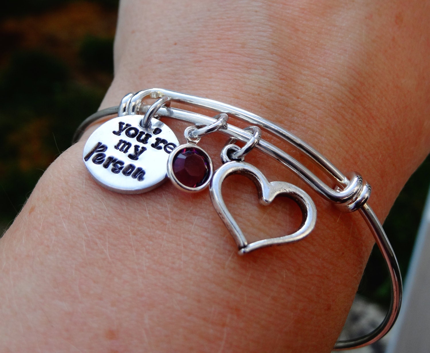 You're My Person Bangle Bracelet Best Friends Gift Long