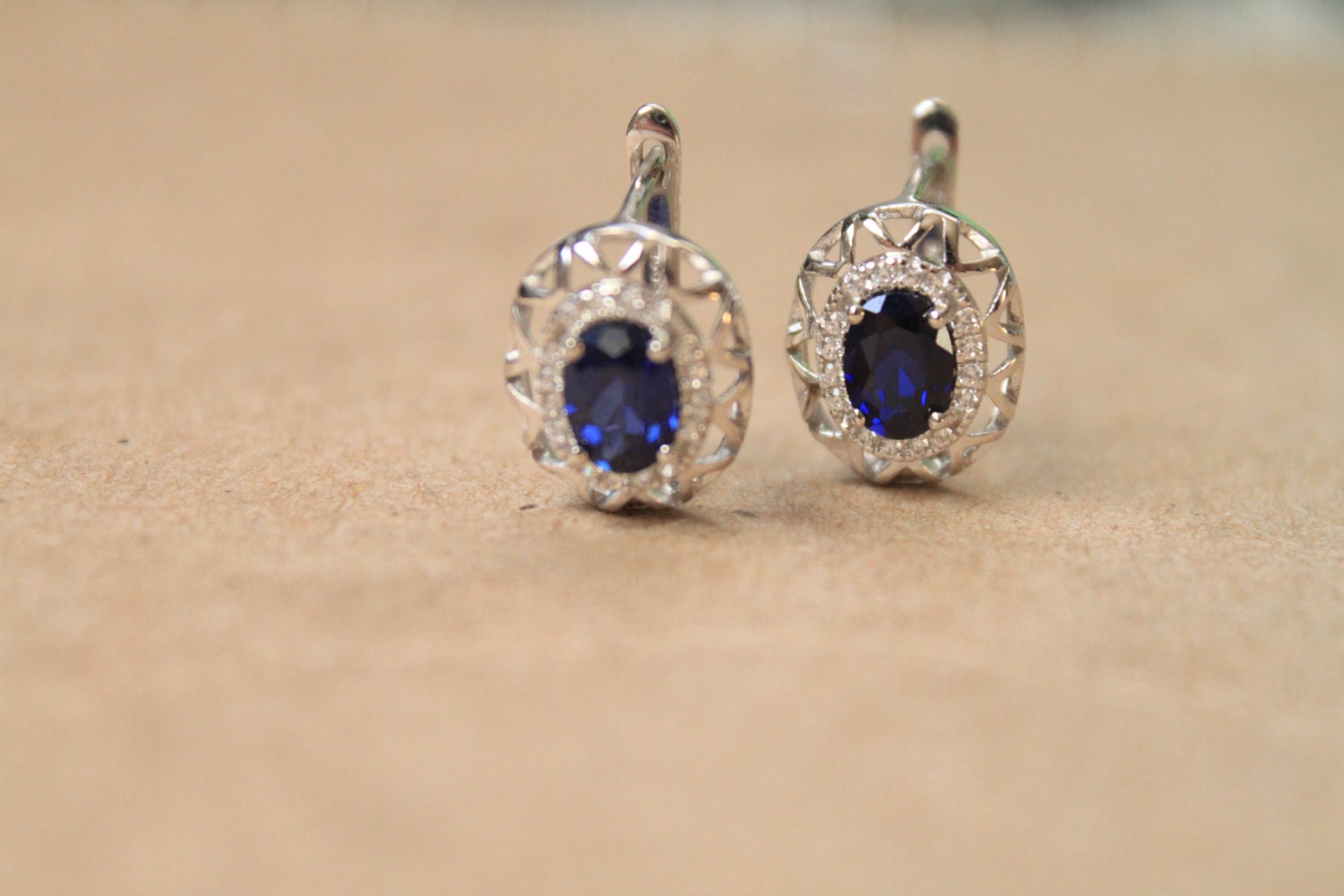 Blue Sapphire Silver Earrings 925 Sterling Silver   Il Fullxfull.858730565 Iuwc 