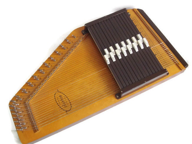 Vintage Autoharp Oscar Schmidt Silvertone Zither 70s Musical