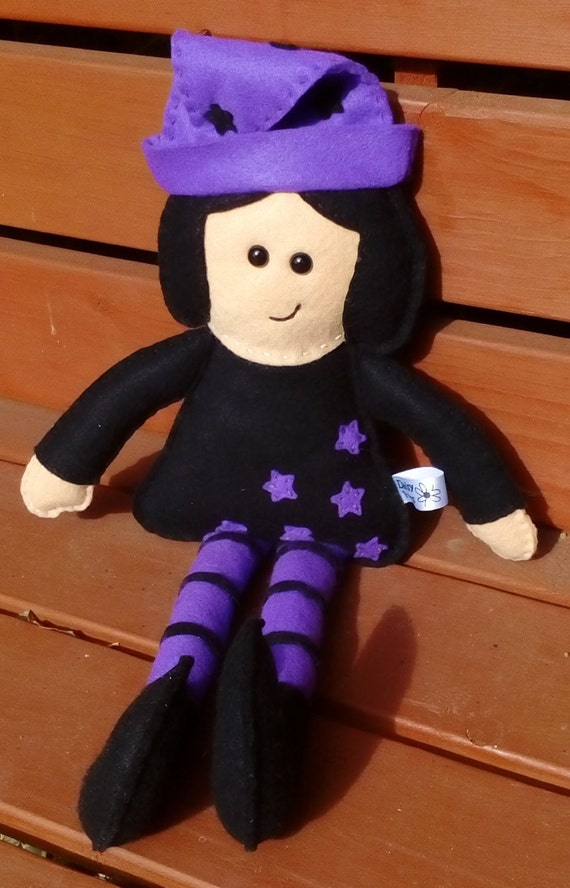 Felt Witch Doll Halloween Toy Witch Doll Felt Witch by DaisyFelts