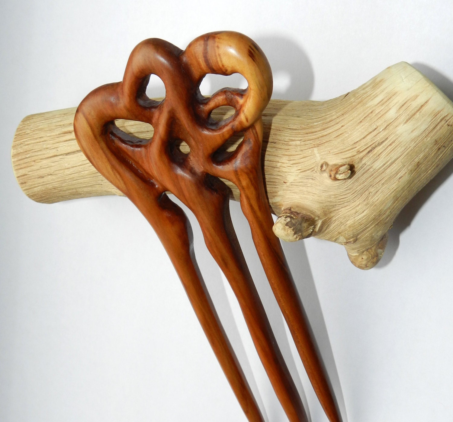 Wooden hair fork Hand carved hair fork wooden hair fork with