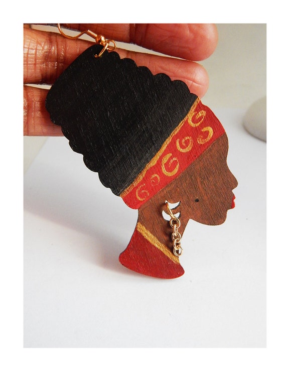 Items Similar To Natural Hair Earrings Afro Jewelry Hand 