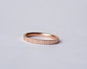 Rose Gold Tree Bark Ring - Unique Wedding Band - 18 Carat - Women's Wedding Ring  - Men's Wedding Band - Rose Pink Red Gold - Thin Ring