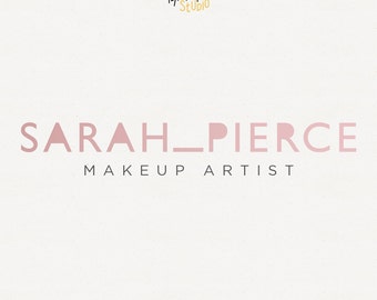 Makeup Artist Logo Design, Rose Gold Logo, Original Branding, Business Design, Creative Logo, Artist Logo, Logo with tagline, Submark Logo