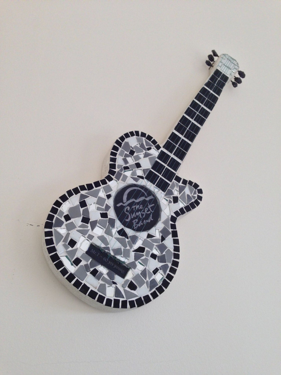 Personalised Guitar wall decor mosaic guitar sculpture Gift