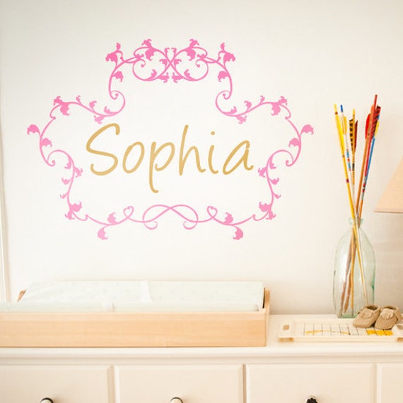 Name Wall Decal Nursery Personalized Name Decals Monogram Wall Personalized Name Wall Decals For Nursery