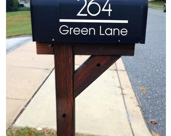 Mailbox Number Decal - Includes Street Address - Car/Truck/Home/Laptop/Computer/Phone Decal