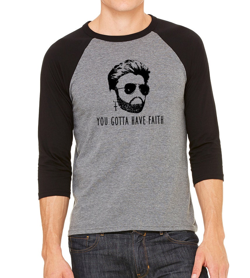 Download George Michael t-shirt Gotta Have Faith raglan baseball tee