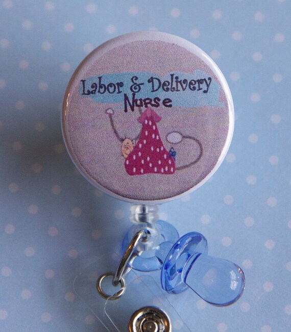 Badge Reel Labor and Delivery Nurse ID Badge Holder with