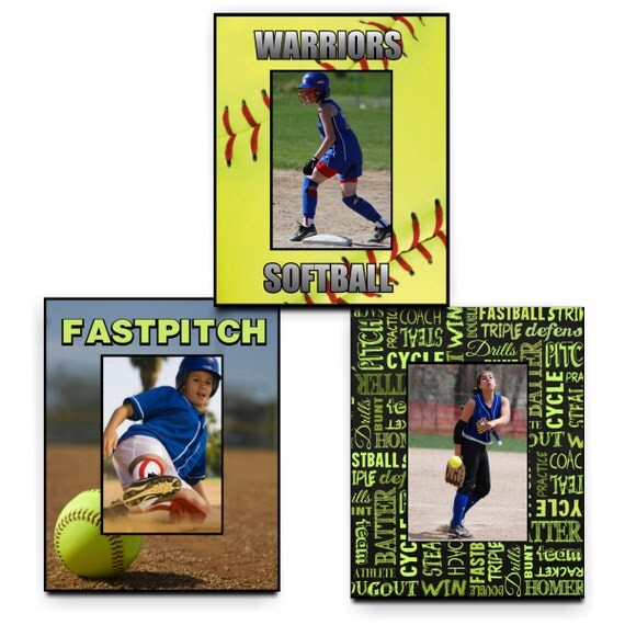 Items similar to Softball Gift/Softball Custom Photo Frame/Coach/Softball Mom/Team Gifts