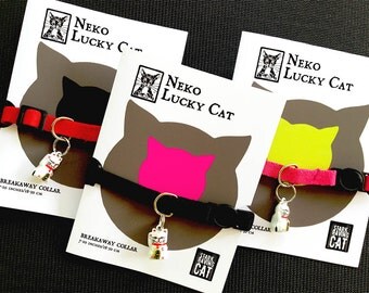 Neko Lucky Cat Bell and Breakaway Cat Collar