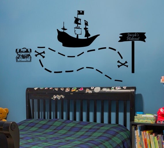 Personalized Pirate Wall Decor-Pirate Ship Wall Art-Pirate