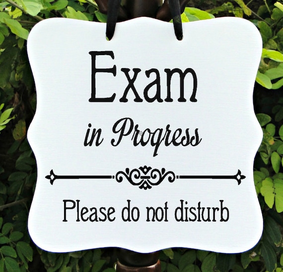 Printable Exam In Progress Sign