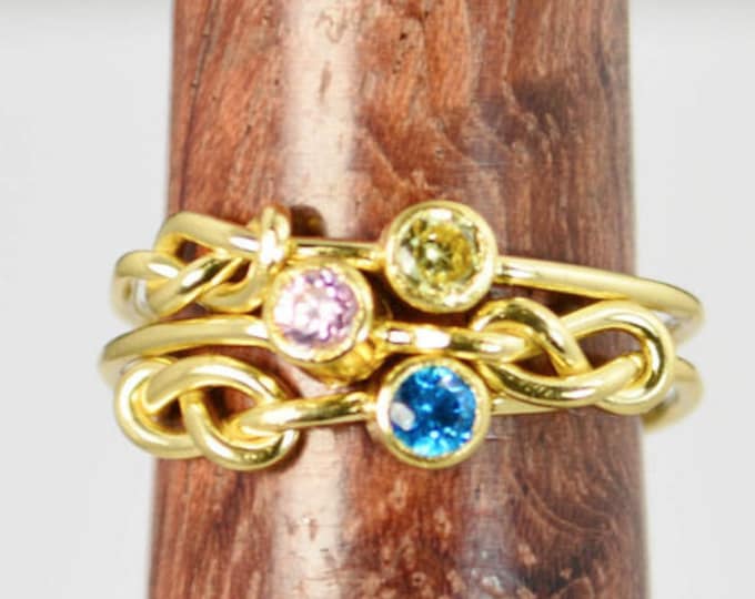 Grab 3 14k Gold Filled Infinity Ring, Gold Filled Ring, Stackable Rings, Mother Ring, Birthstone Ring, Gold Infinity Ring, Gold Knot Ring