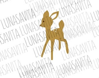 Baby Deer SVG, Woodland SVG, DXF for Cricut Design Space, Silhouette, Instant Download of svg, dxf & jpg