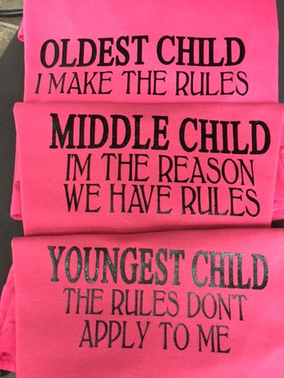 t shirts oldest middle youngest