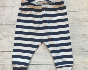 Babyhug Cotton Interlock Knit Footed Bootie Leggings Striped & Bear Print Pack of 3 - Blue & Green