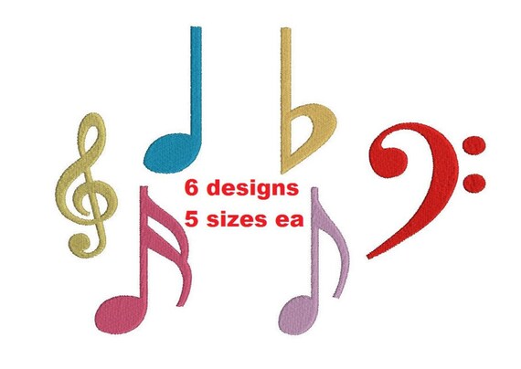 6 designs music notes embroidery patterns machine embroidery 6 designs music notes embroidery patterns machine embroidery