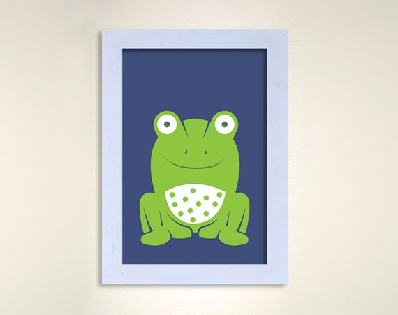 My Froggy Stuff Wall Art for Nursery by ShannaRiehlArtShoppe