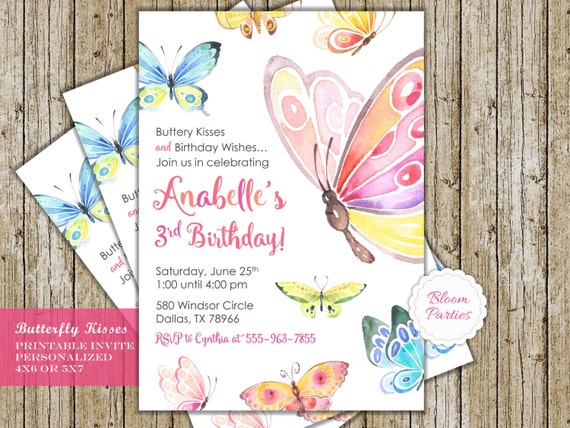 Butterfly Birthday Invitations Printable 8