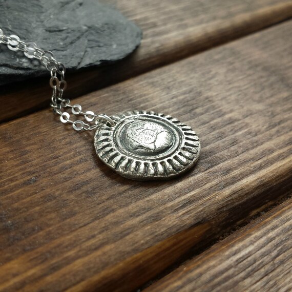 Small Fine Silver Pendant/ Fine Silver PMC Pendant/ Boho Necklace/ Minimalist jewelry/ Everyday