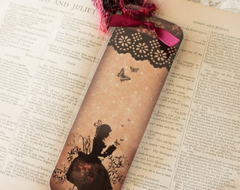 Bookmark - bookmark with fibers - book - Miss Shadow - Sunday afternoon