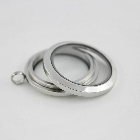 Stainless Steel 30mm Twist Floating Locket Screw top Floating