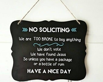 No soliciting door sign - no soliciting sign - door sign custom - door sign - no solicitation sign - no solicitors sign - no solicitors