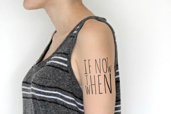 Large Quote temporary tattoo Body art Ink Quote by Siideways