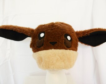 Pokemon Eevee Hat Furry Plush Cosplay Costume