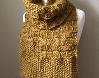 Knit chunky scarf, Snapdragon