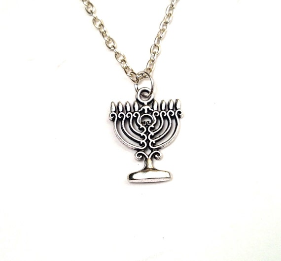Menorah Necklace Menorah Jewelry Menorah by