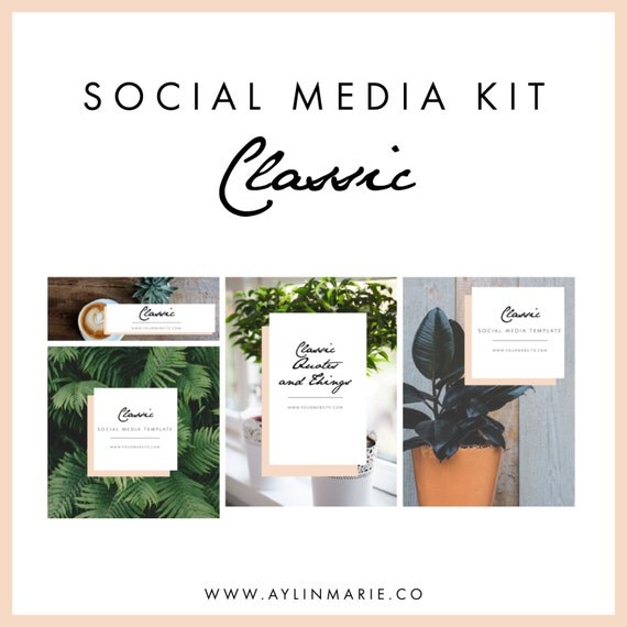 Social Media Kit Classic Marketing Kit by AylinMarie on Etsy