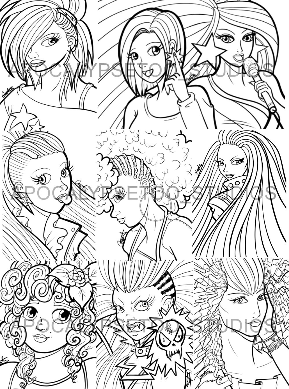 Jem and the Holograms coloring pages