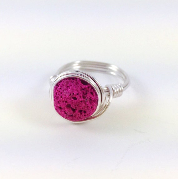 Lava Diffuser Ring Essential Oil Diffuser Wire Wrapped Ring