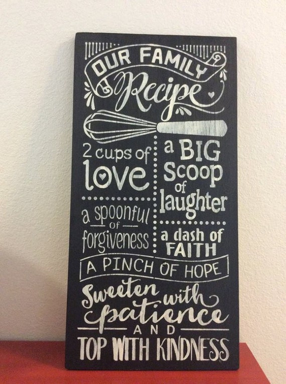 Download Our Family Recipe wooden sign Family Rules home decor