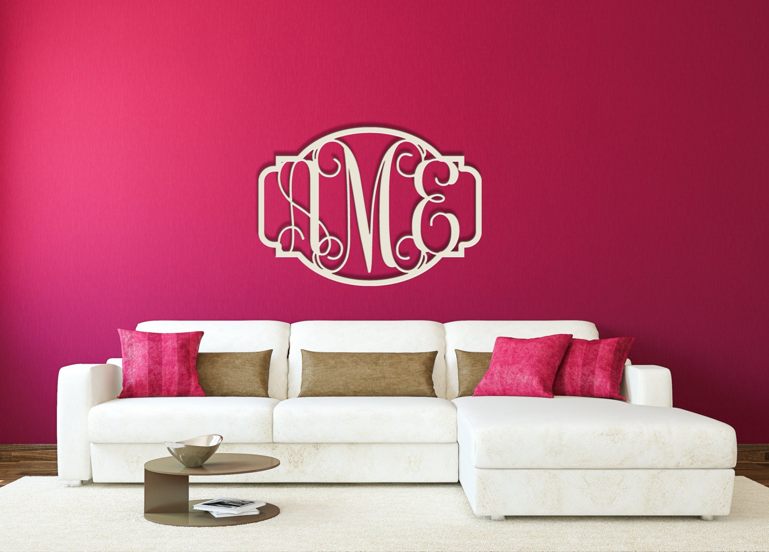 Wood Monogram Wall Decor 36 Inches Personalized Monograms