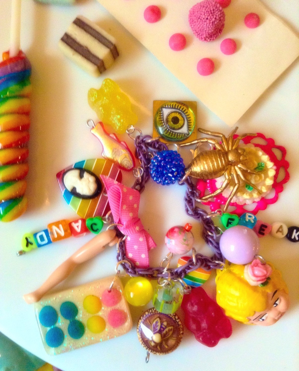 Candy Charm Bracelet Toy Charm Bracelet Candy Jewelry